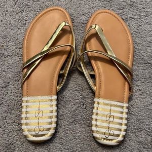 Jessica Simpson gold sandals